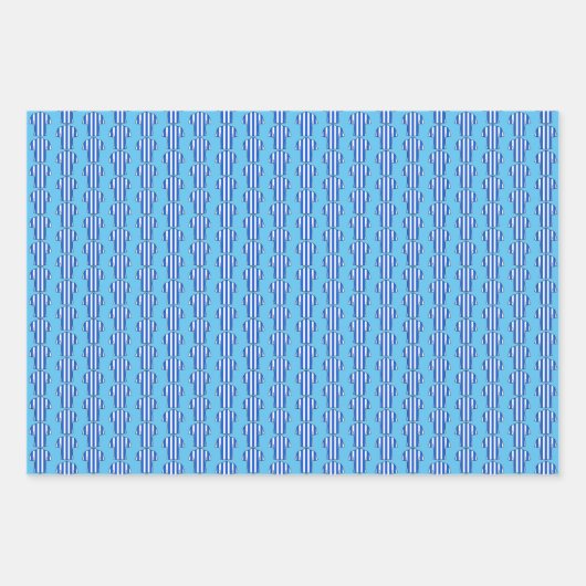 Shirt in Blue Stripes Geschenkpapier Set (Vorderseite 2)