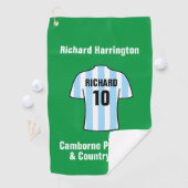 Shirt in Light Blue oder Sky Blue Streifen Golfhandtuch (Insitu)