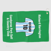 Shirt in Light Blue oder Sky Blue Streifen Golfhandtuch (Horizontal)