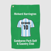 Shirt in Light Blue oder Sky Blue Streifen Golfhandtuch (Vorderseite)