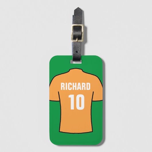 Shirt in Old Gold Gepäckanhänger (Vorderseite Vertikal)