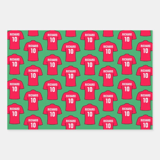 Shirt in Rot Geschenkpapier Set (Vorderseite)