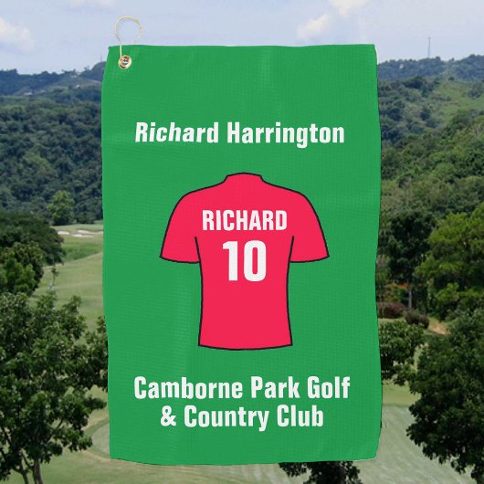 Shirt in Rot Golfhandtuch
