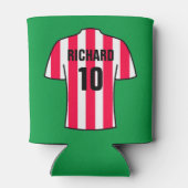 Shirt in Rot und Weiß Streifen Dosenkühler (Rückseite)