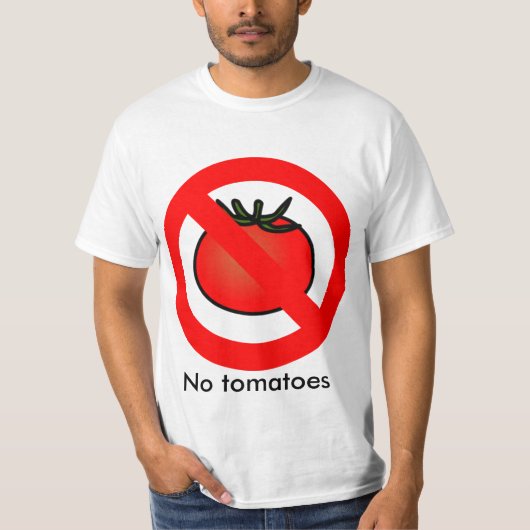 Shirt "Keine Tomaten". (Vorderseite)