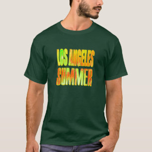 Shirt "Los Angeles Summer Letter Yellow Orange"
