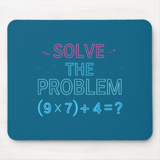 Shirt Löst Problem Mathe 67 Meme Mousepad (Vorne)
