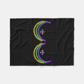 Shirt Mardi Gras Funny Beads S Outline Costume Hum Fleecedecke (Vorderseite (Horizontal))