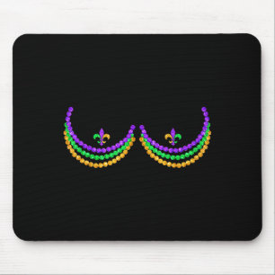 Shirt Mardi Gras lustige Perlen S Umriss Kostüm Hu Mousepad