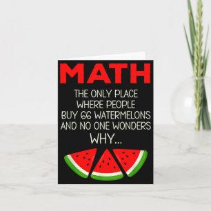 Shirt Mathe Wassermelone Berechnungs-Witz Lehrer Karte