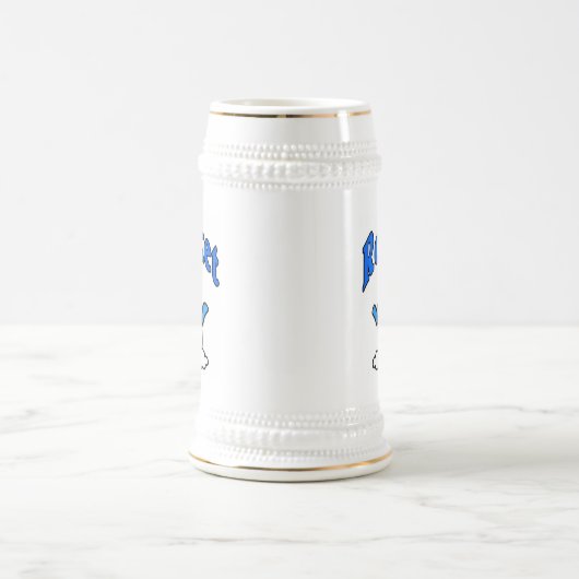 Shirt mit dem Blue Rocket Logo Bierglas (Mittel)