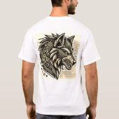 Shirt mit einem Wolfsbild (Rückseite)
