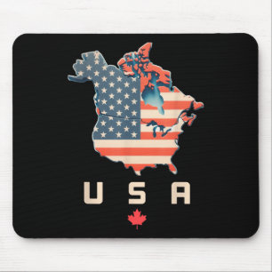 Shirt mit Kanada und USA Karte - Anhang Amerika Mousepad