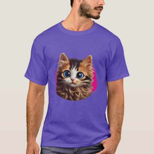 Shirt mit niedlichem Katzendesign (Vorderseite)