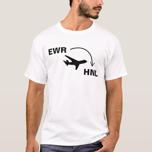 Shirt nach Honolulu Hawaii (Vorderseite)