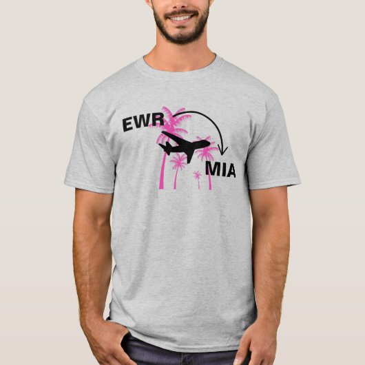Shirt nach Miami Florida (Vorderseite)