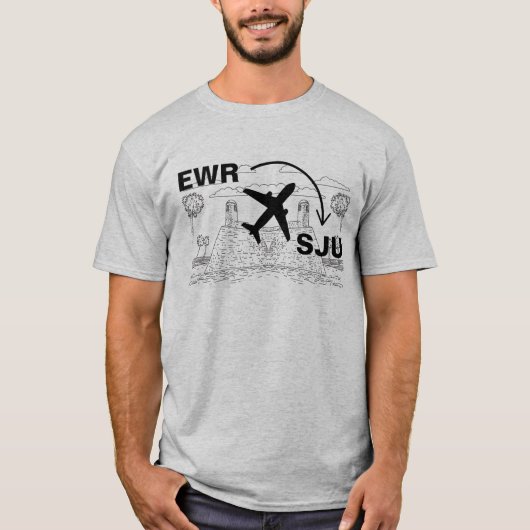 Shirt nach San Juan Puerto Rico (Vorderseite)