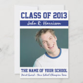 Shirt Nummer des Basketball-Abschlusses Einladung (Rückseite)