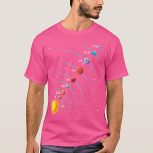 Shirt Planet des japanischen Sonnensystems umkreis