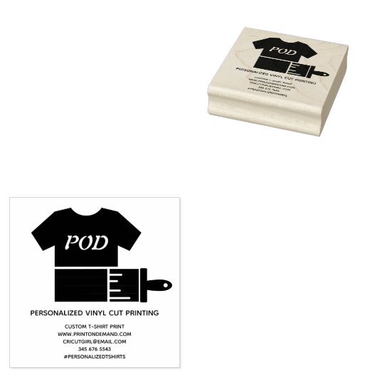 Shirt "Print On Demand" Gummistempel (Stempel)