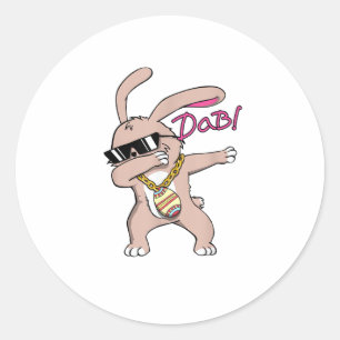 Shirt Rabbit Dance Dabing Ostersonnigen Runder Aufkleber
