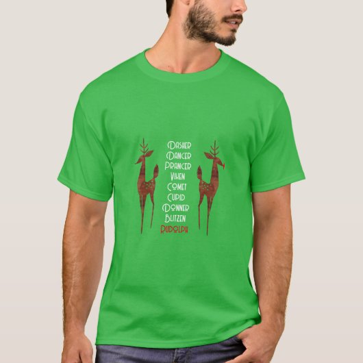 Shirt - Rentier des Weihnachtsmannes - Rudolph Red (Vorderseite)