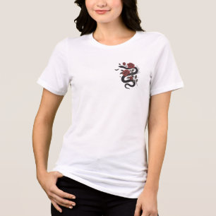 Shirt Schlange und Rose - Gotische Blumenschlange