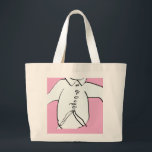 Shirt Silhouette Fun Pink Kids Jumbo Stoffbeutel<br><div class="desc">Large Tote Bag</div>
