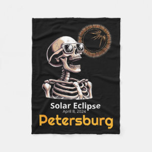 Shirt Skelett Sonnenfinsternis Petersburg Indiana Fleecedecke