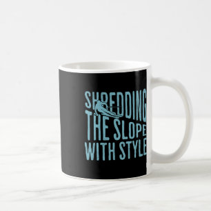Shirt Skifahren Pisten Schreddern Winterspur Kaffeetasse
