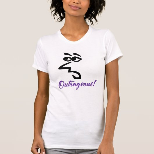Shirt Snarky Dame Outrageous in der hellen Farbe (Vorderseite)