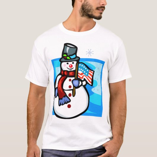 Shirt - Snowman u. Flagge (Vorderseite)