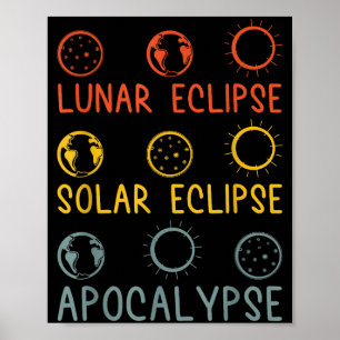 Shirt Sonnen- Mondfinsternis Weltuntergang Himmels Poster
