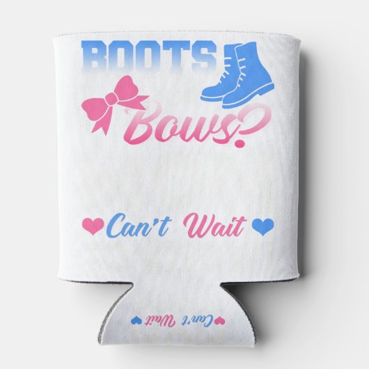 Shirt-Stiefel oder Bows-Mama für das Baby-Geschlec Dosenkühler (Rückseite)
