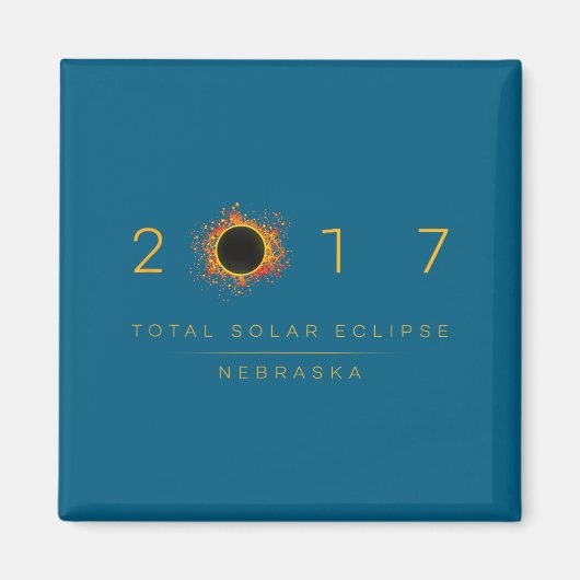 Shirt Total Solar Eclipse Nebraska 2017 Magnet (Vorne)