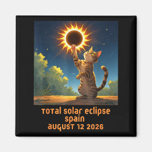 Shirt Totale Sonnenfinsternis Katze Spanien Magnet