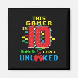Shirt-Videospiel zum Geburtstag, Stufe 10 O Magnet