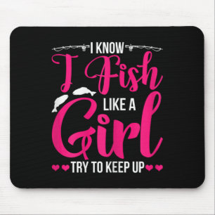 Shirt von Frauen für Mädchen Fisch B Fischerei 1 Mousepad