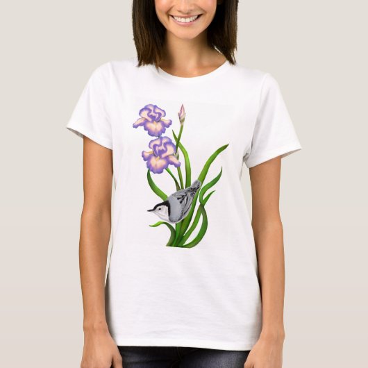 Shirt von Weißbrustvögeln (Vorderseite)