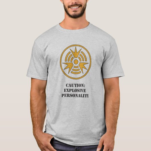 Shirt-Vorsicht explosives Personality.ai T-Shirt (Vorderseite)