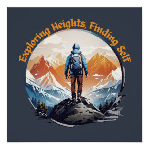Shirt Wandern Shirt für Urlaub Abenteuer Poster