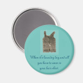 Shirt Wäschetag Magnet (Vorderseite/Rückseite)