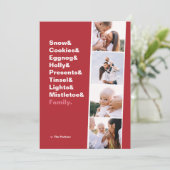 & Shirt Weihnachtskarte und Foto-Weihnachtskarte Feiertagskarte (Stehend Vorderseite)