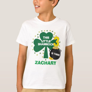 Shirt zum dritten Geburtstag Irish Kleeblatt für