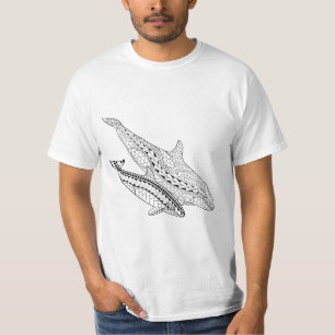 Shirt zum Färben von Orca und Baby