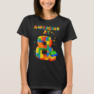 Shirt zum Geburtstag für Kinder 8 Gebäude Blöcke