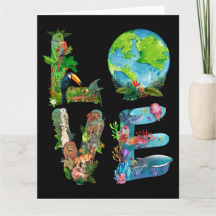 Shirt zum Schutz von Tieren zum Welttag der Liebe Karte