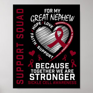 Shirt zur Aufklärung der Sichelzellen Große Nephew Poster
