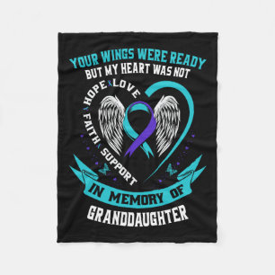 Shirt zur Aufklärung über Selbstmord Grandtochter Fleecedecke