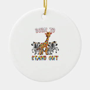 Shirt zur Aufklärung von Autismus Jungs Geboren, M Keramik Ornament